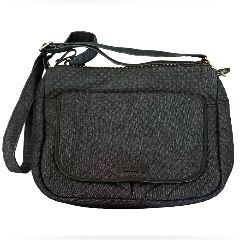 Vera Bradley Carson Shoulder Bag in Grey Denim